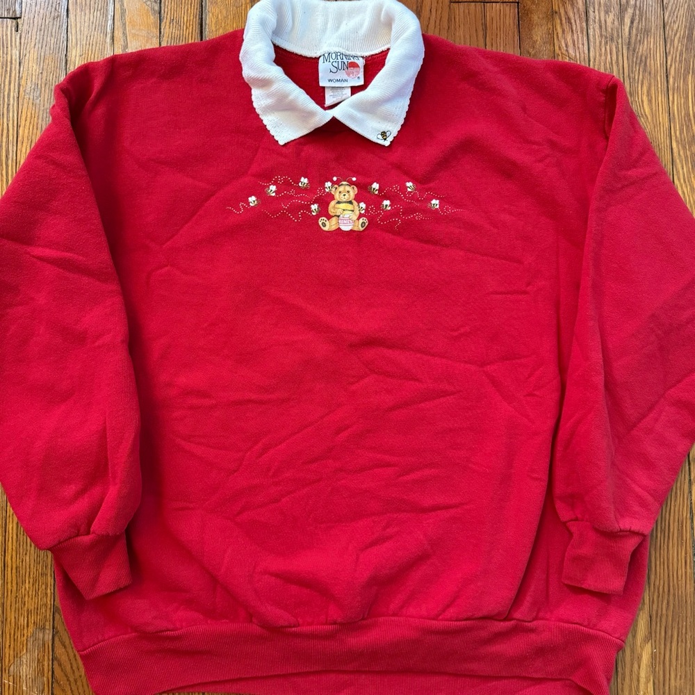 90’s Teddybear Morning Sun Vintage Granny Crewneck Sweater